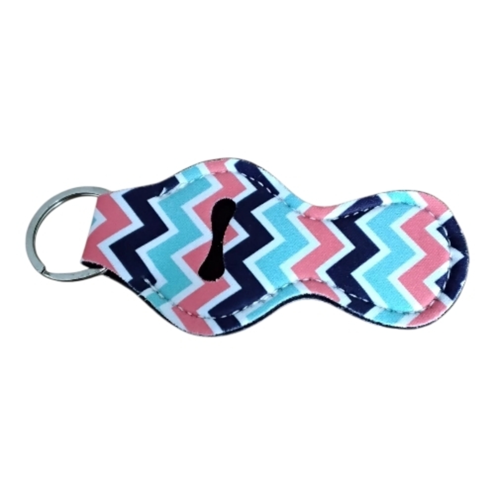 Chevron Zigzag Key Holder in Pink, Blue, and Navy